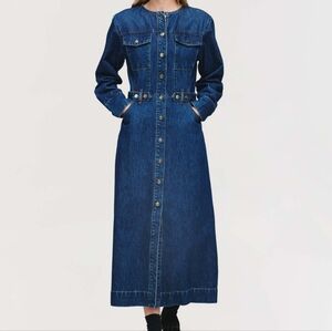 ALIGNE Parsons Denim Midi Dress Sz US 8 Bnwt